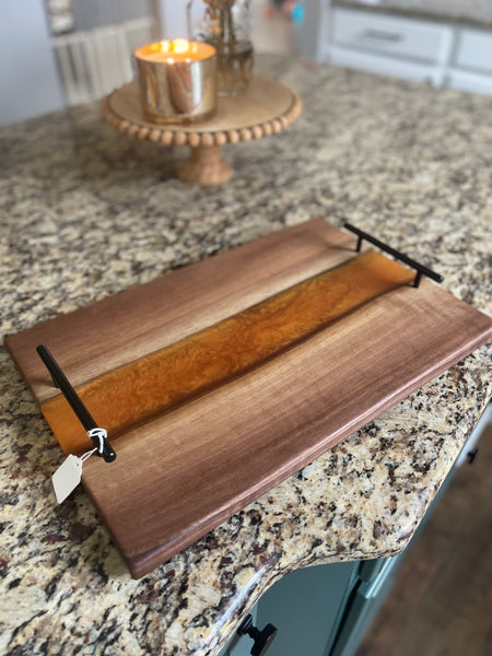 Custom 12x18 Charcuterie River Board w/ Handles